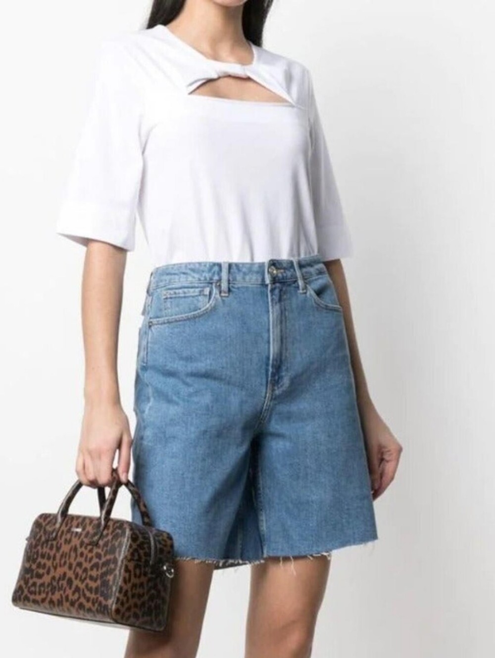 Ganni Twist Front Cotton Top